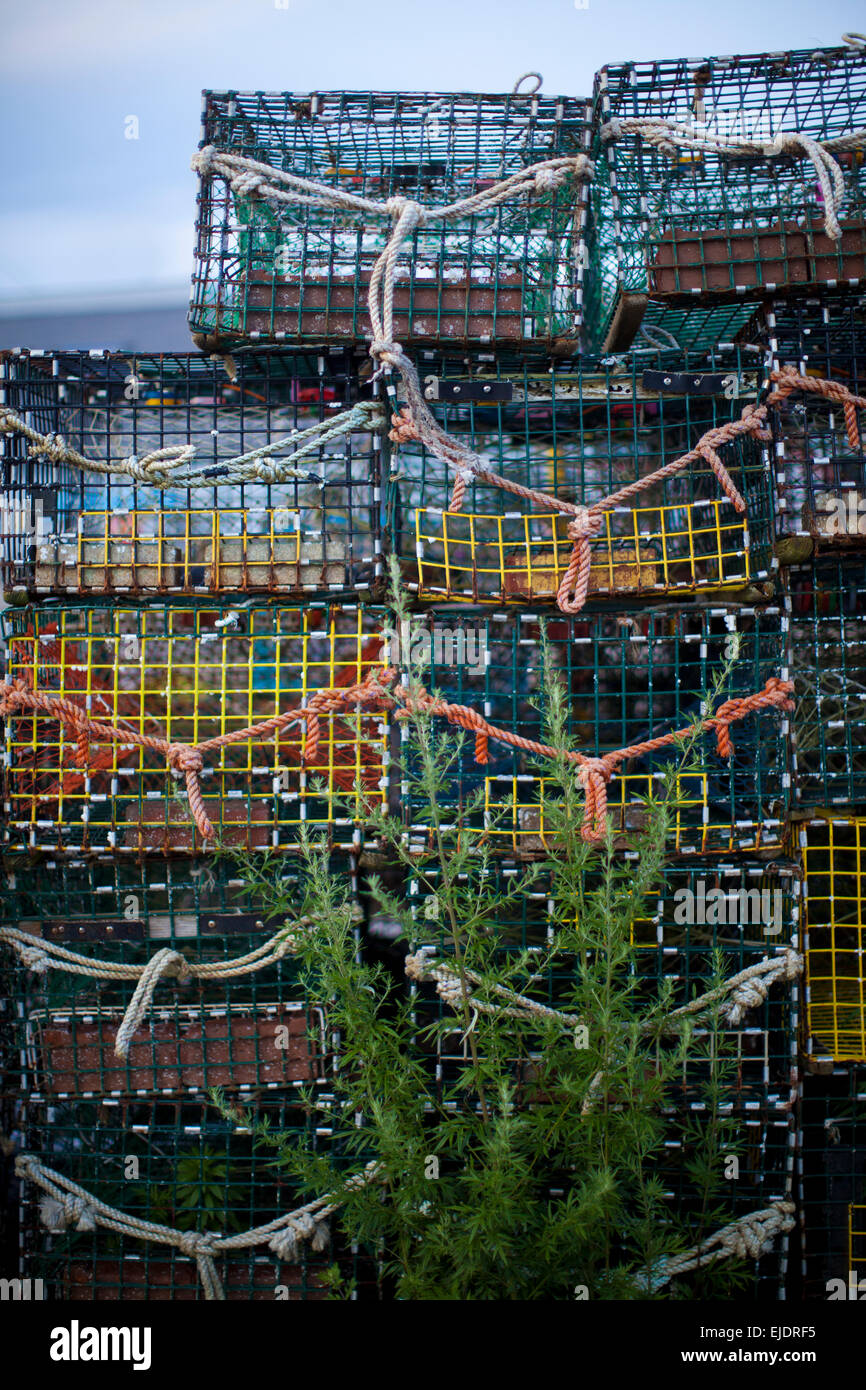 Einzelheiten über die malerische kleine Stadt Rockport, Massachusetts. Stockfoto