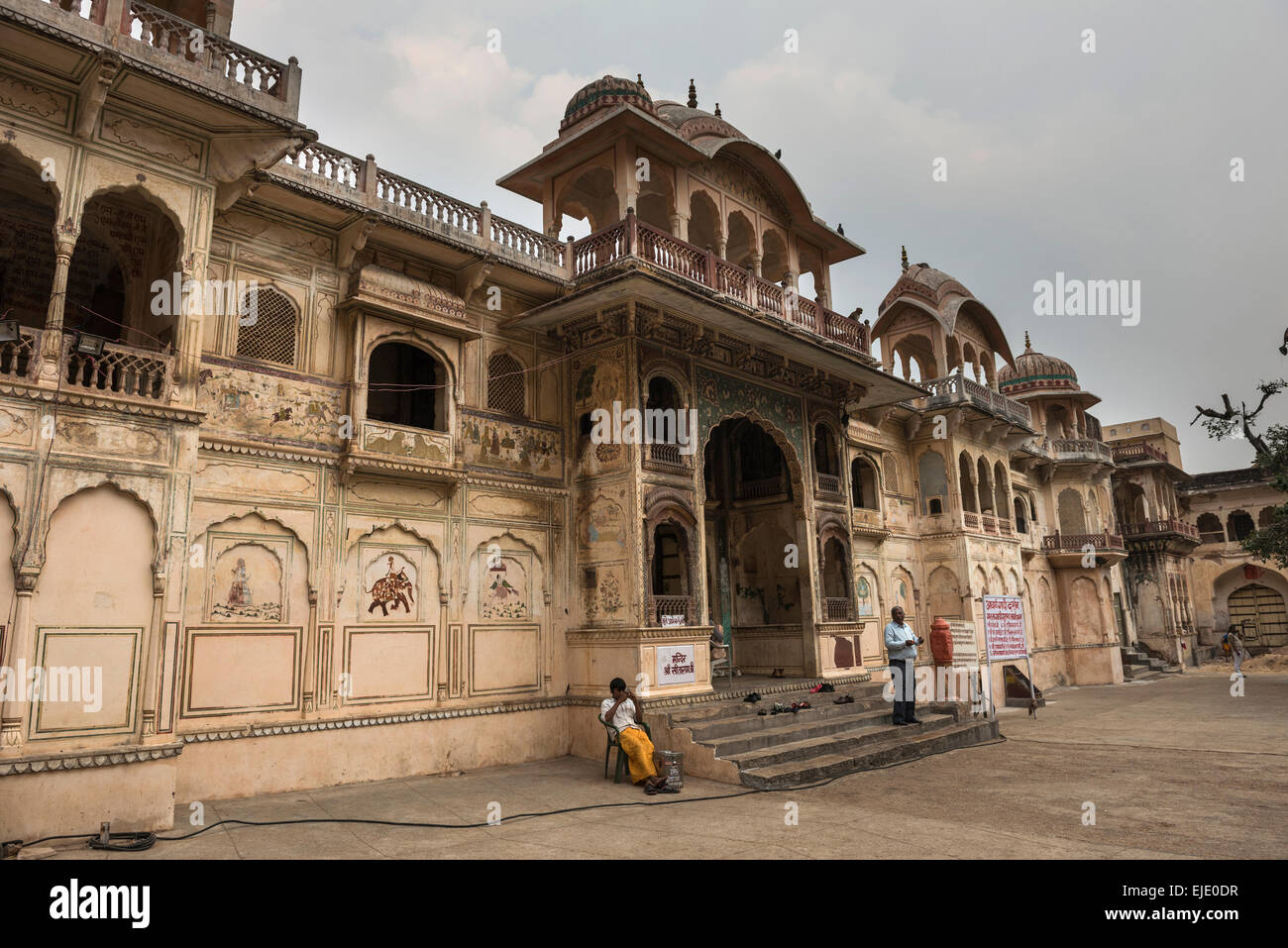 Galtaji Hanuman Hindu-Tempel in der Nähe von Jaipur, Rajasthan, Indien Stockfoto