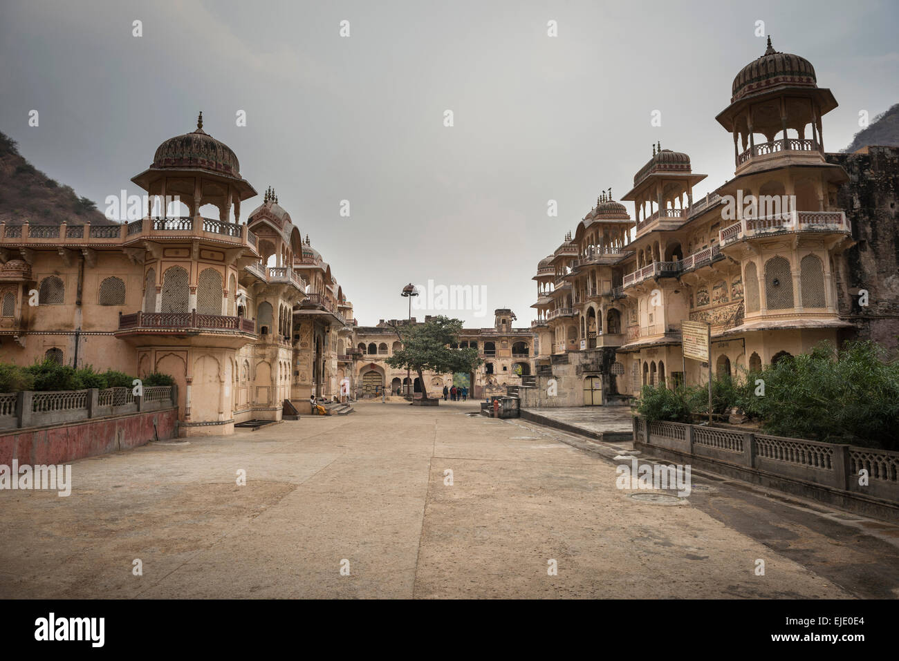 Galtaji Hanuman Hindu-Tempel in der Nähe von Jaipur, Rajasthan, Indien Stockfoto