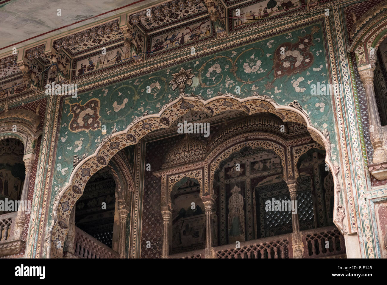 Galtaji Hanuman Hindu-Tempel in der Nähe von Jaipur, Rajasthan, Indien Stockfoto