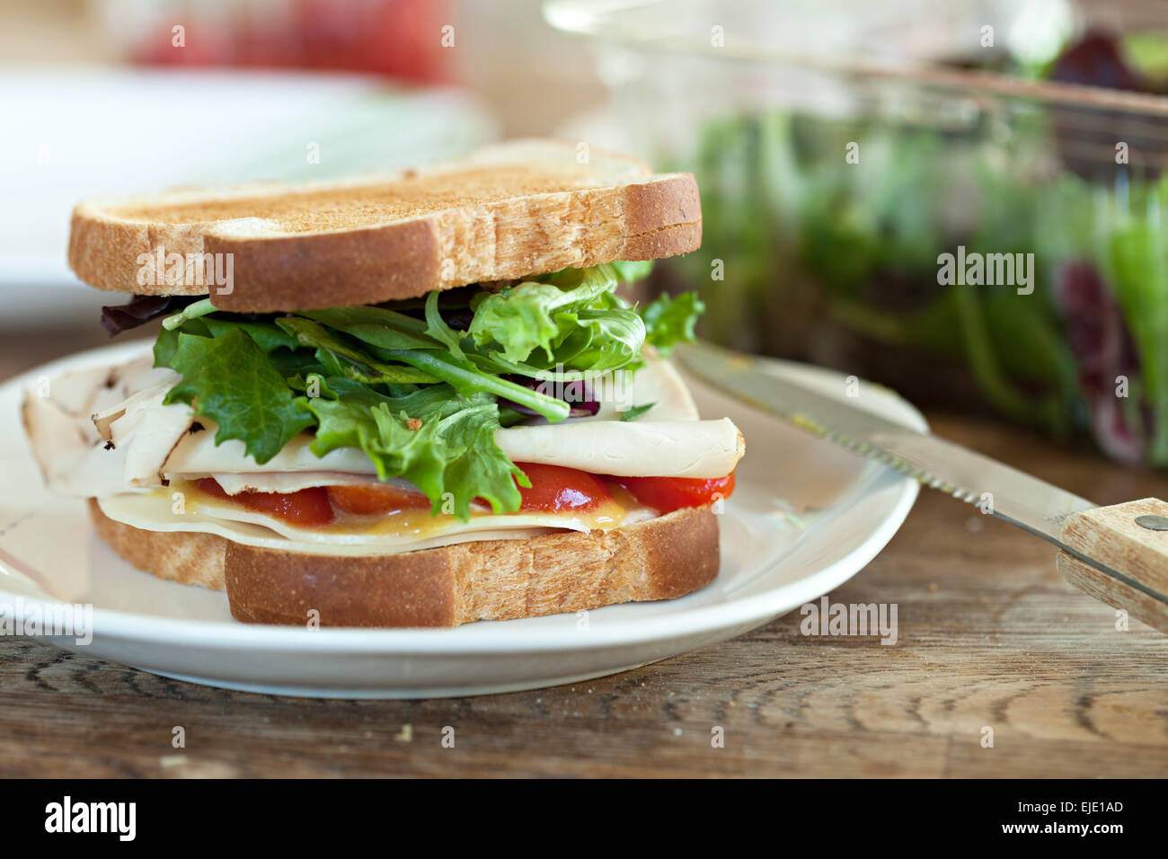 Truthahn-Sandwich Stockfoto