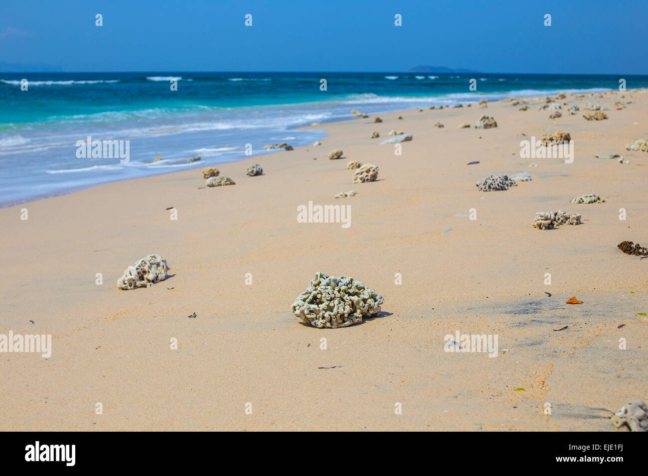 Einsamen Sandstrand. Sumbawa. Indonesien. Stockfoto