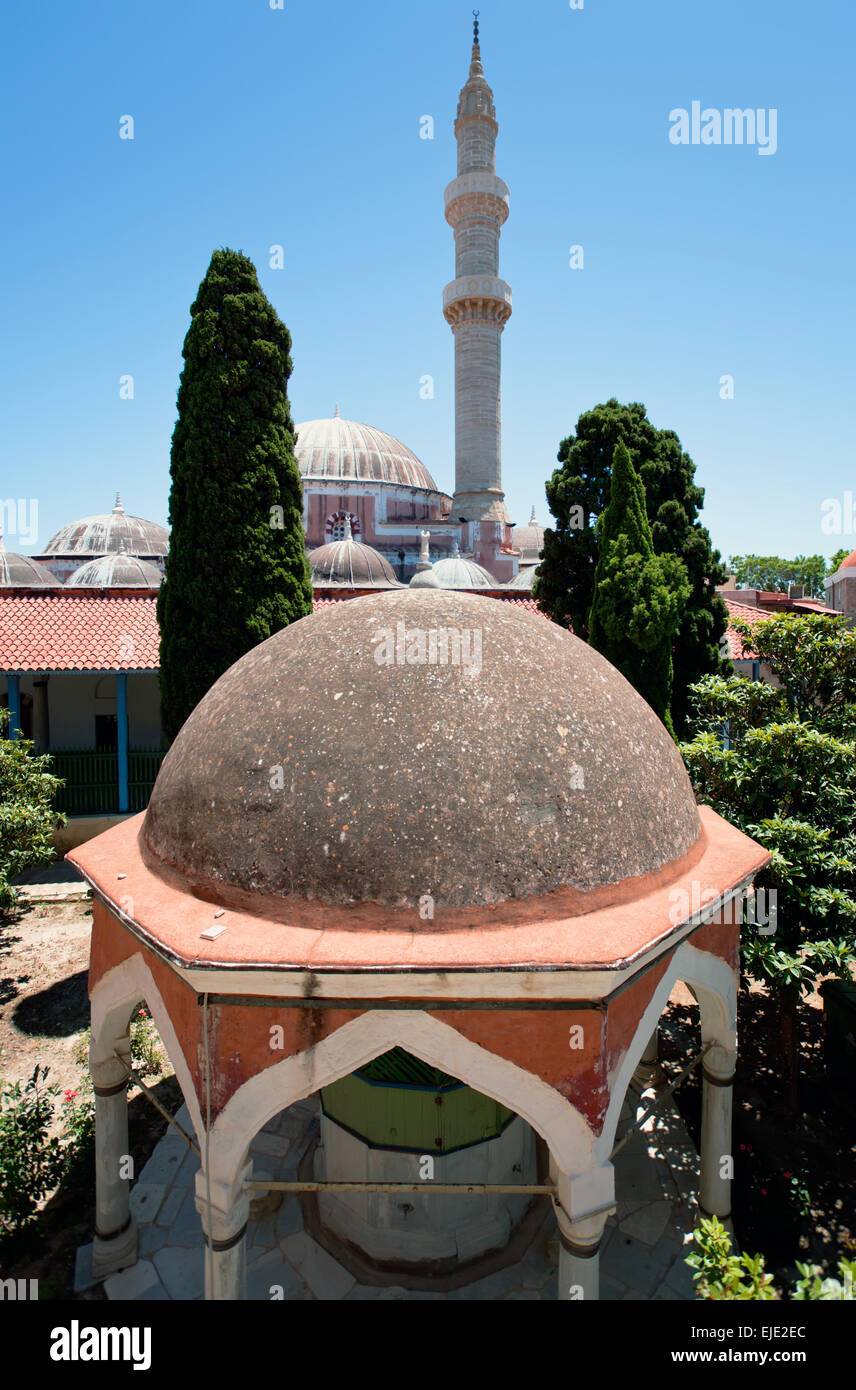 Moschee von Soliman der prächtige - Rhodos, Griechenland Stockfoto