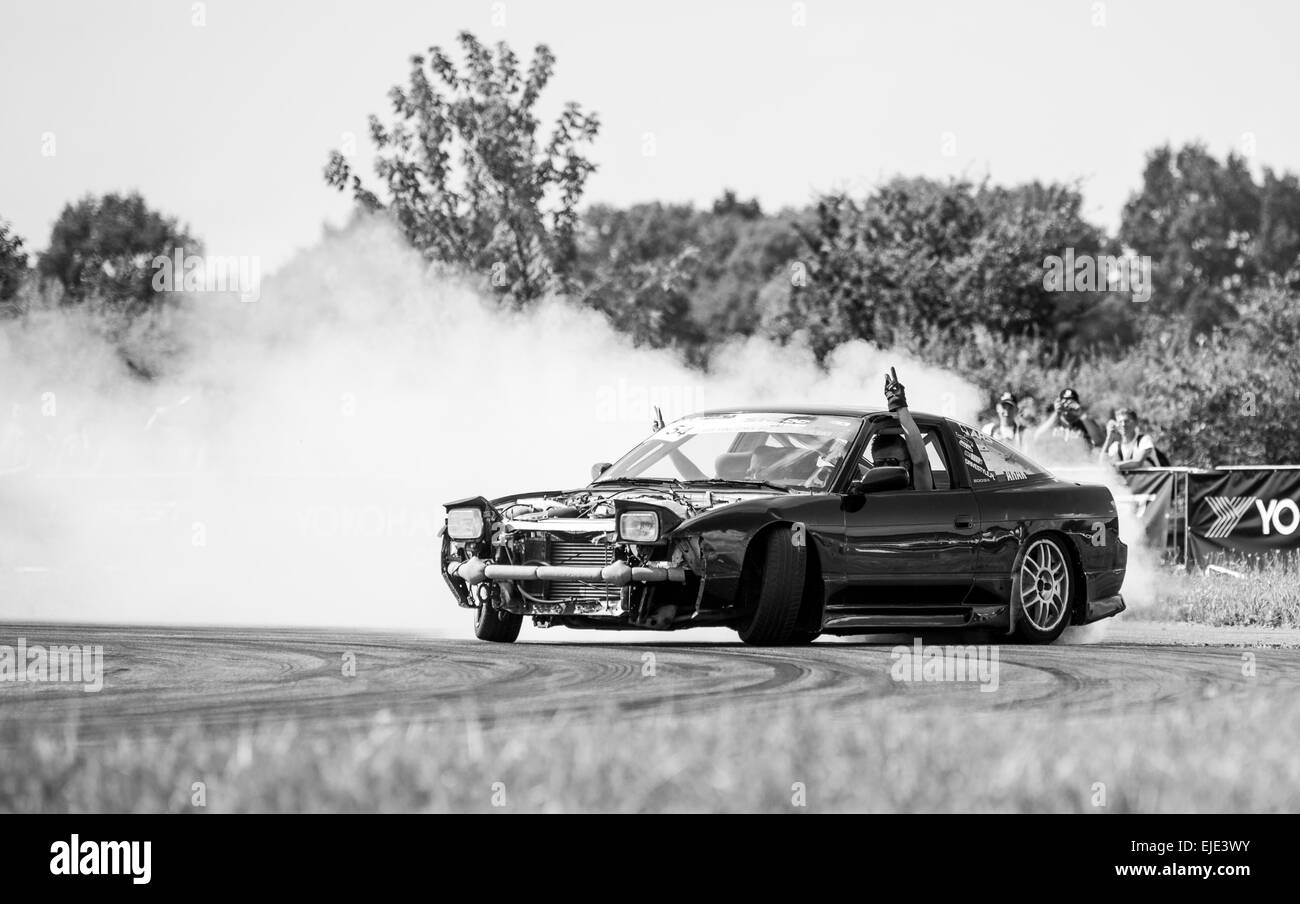 Wroclaw, Polen - 26. Juli 2014: Japan Autos driften Festival am 26. Juli 2014 in Wroclaw, Polen Stockfoto
