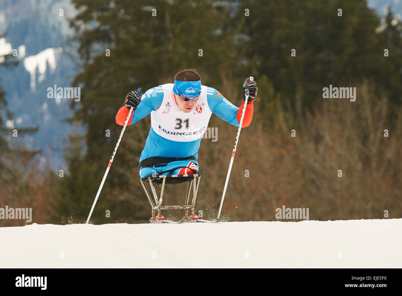 IPC World Cup, Männer streben, sitzen Stockfoto