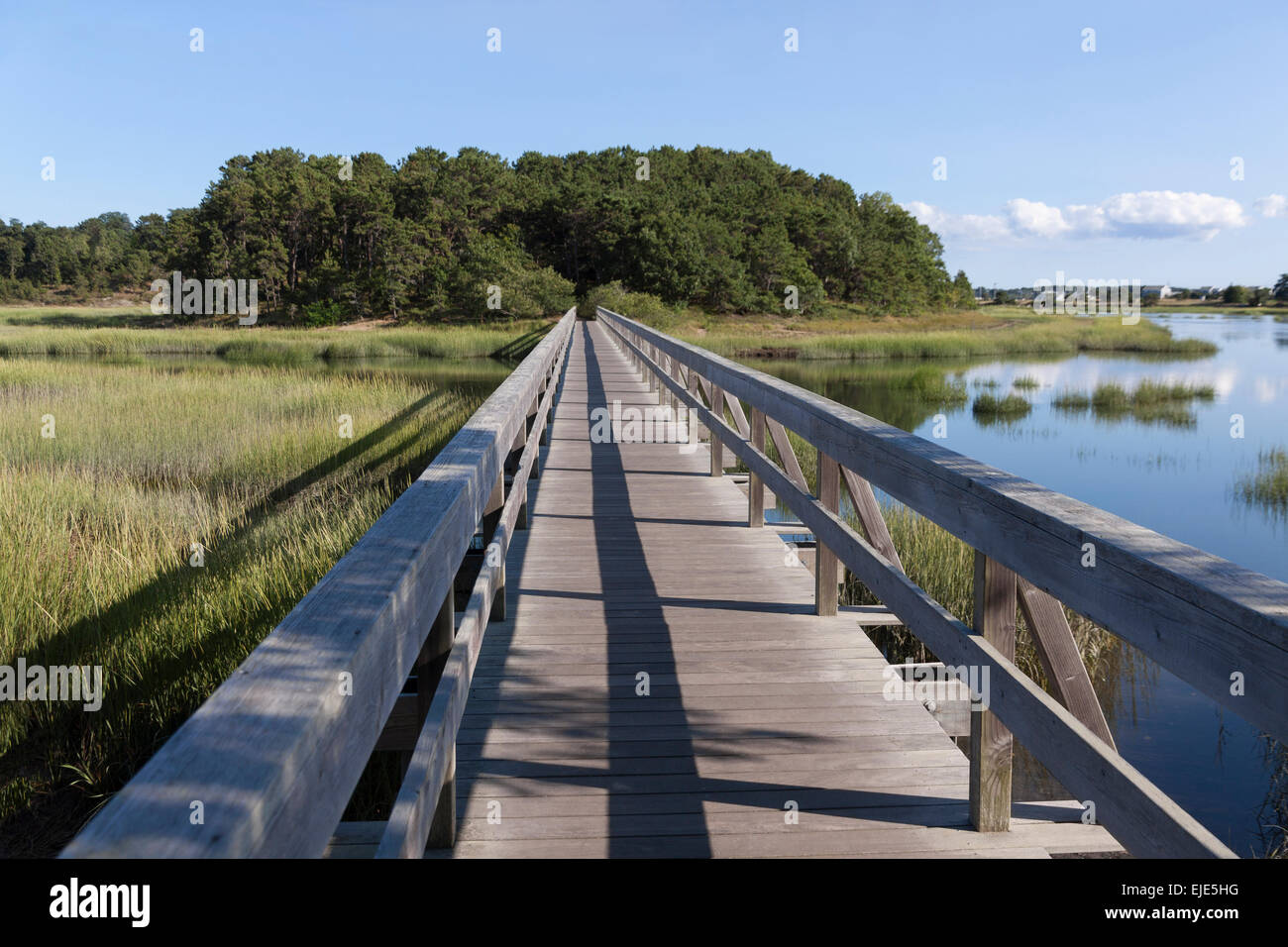 Onkel Tims Brücke in Wellfleet, Massachusetts auf Cape Cod. Stockfoto