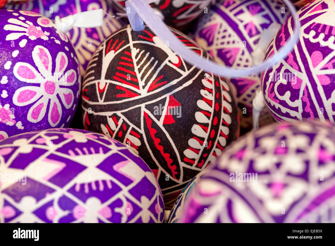 Traditionelle Ostern Eiern, Prag, Tschechische Republik, Europa Stockfoto