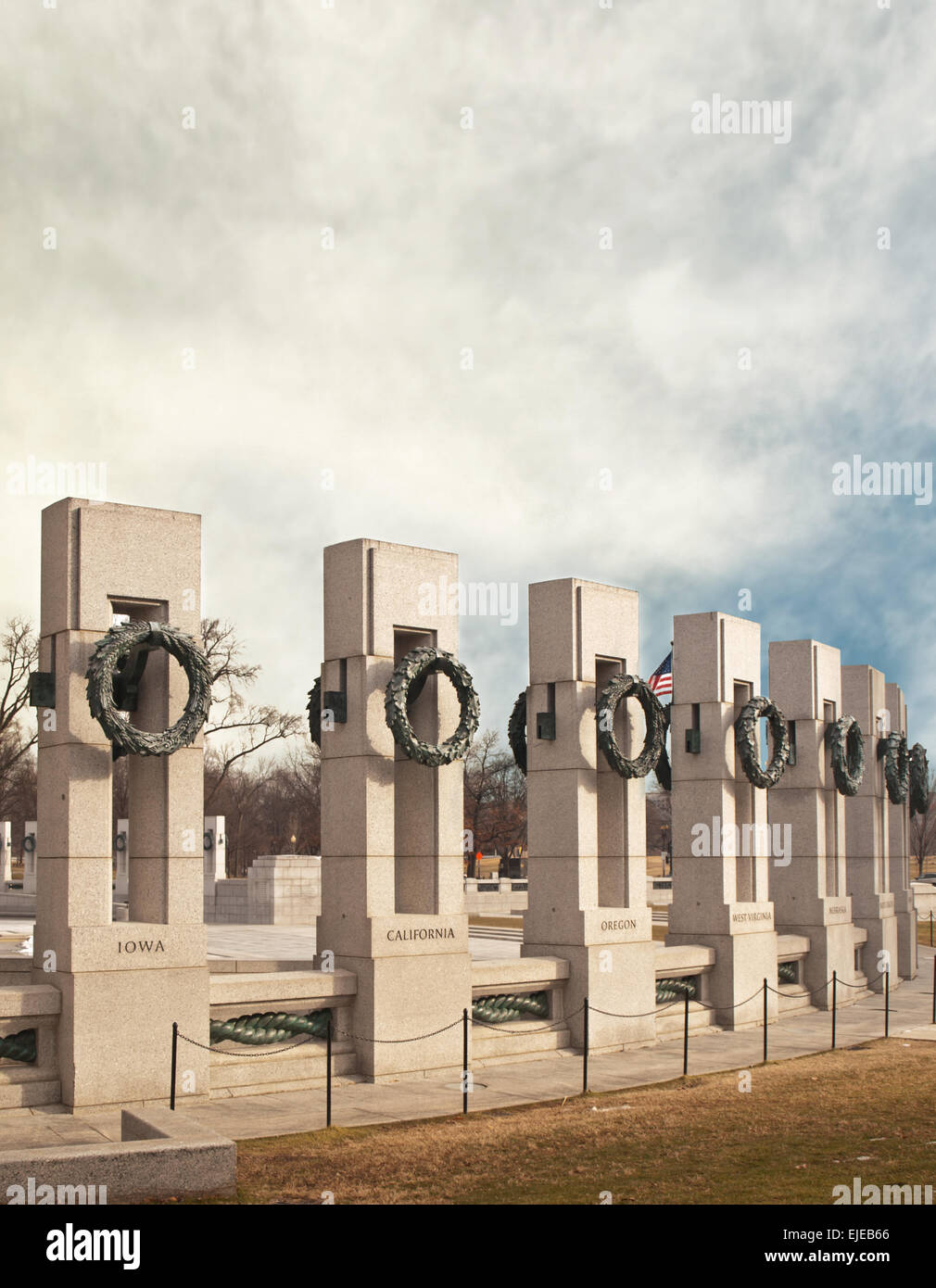 Washington, DC, USA. März 10,2014. National World War II Memorial Stockfoto