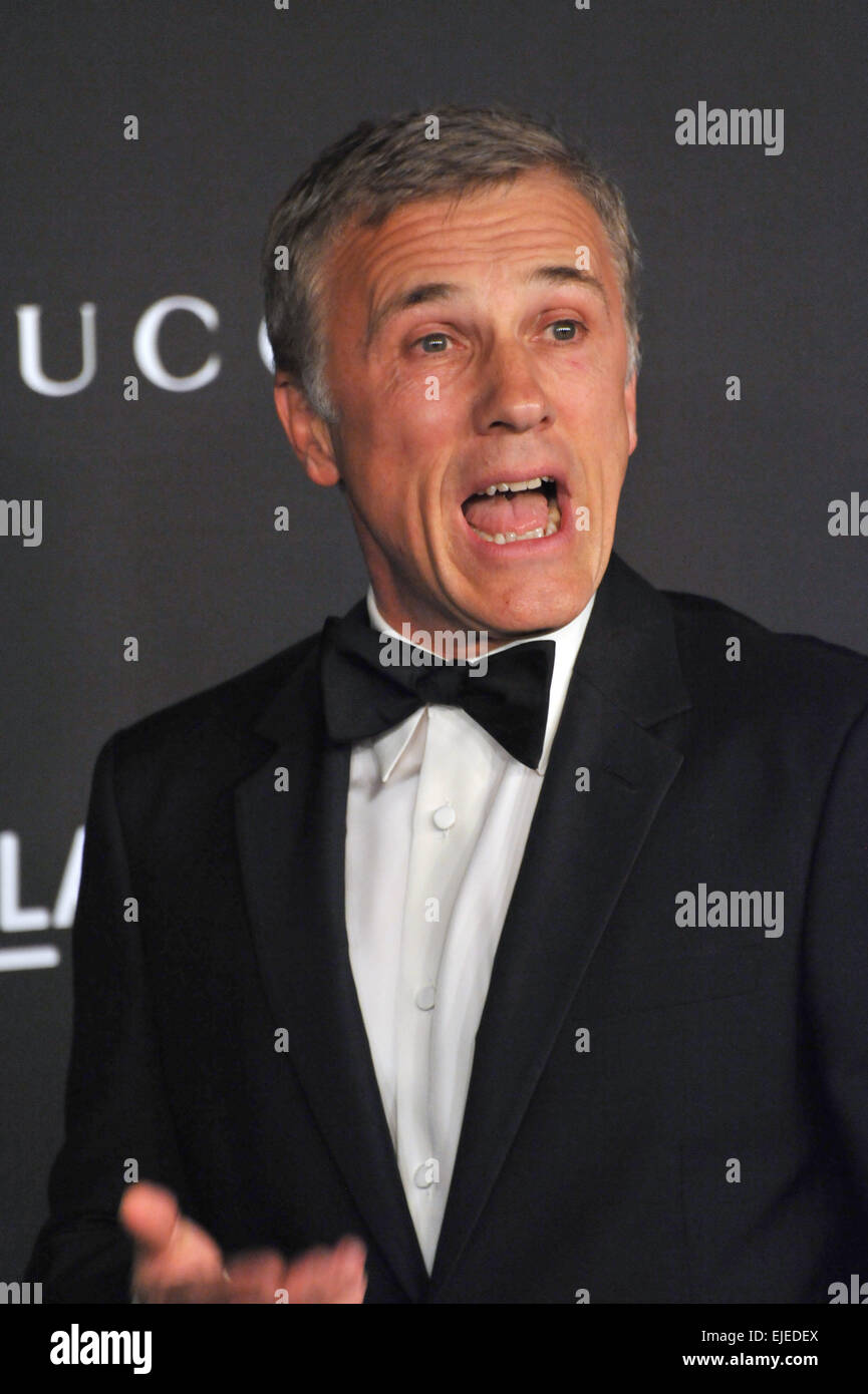 LOS ANGELES, CA - 1. November 2014: Christoph Waltz bei der 2014 LACMA Kunst + Film-Gala in Los Angeles County Museum of Art. Stockfoto