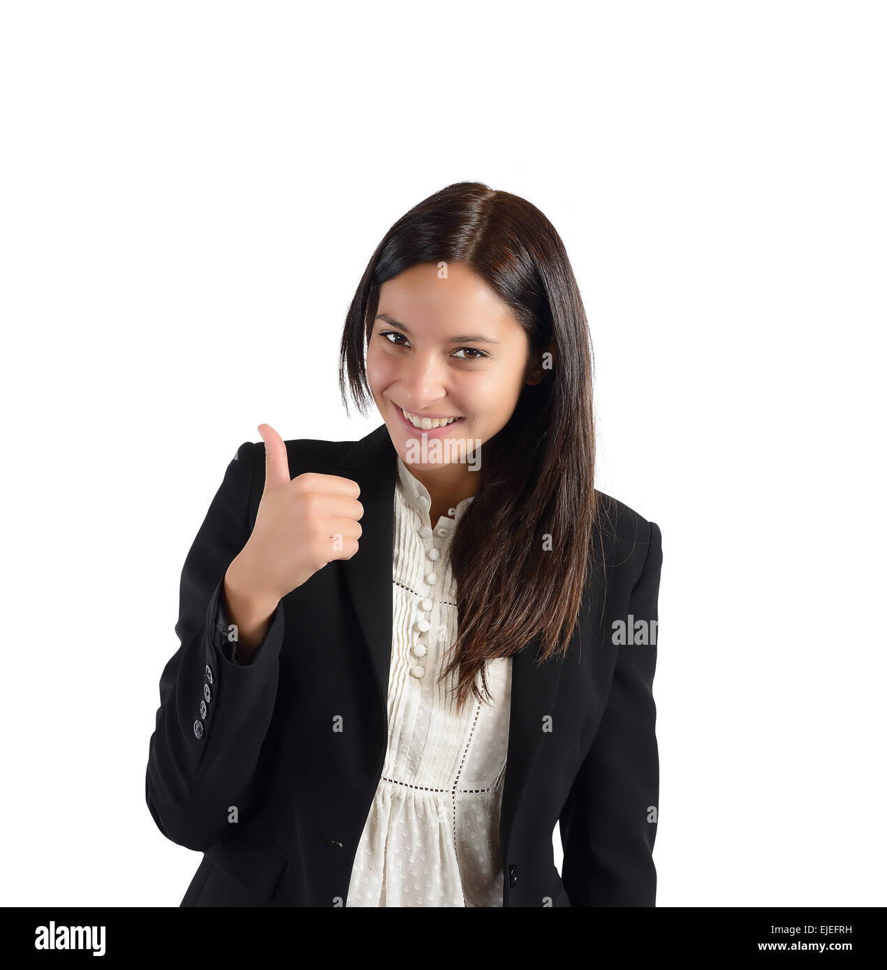 Positive und lächelnd Geschäftsfrau Stockfoto