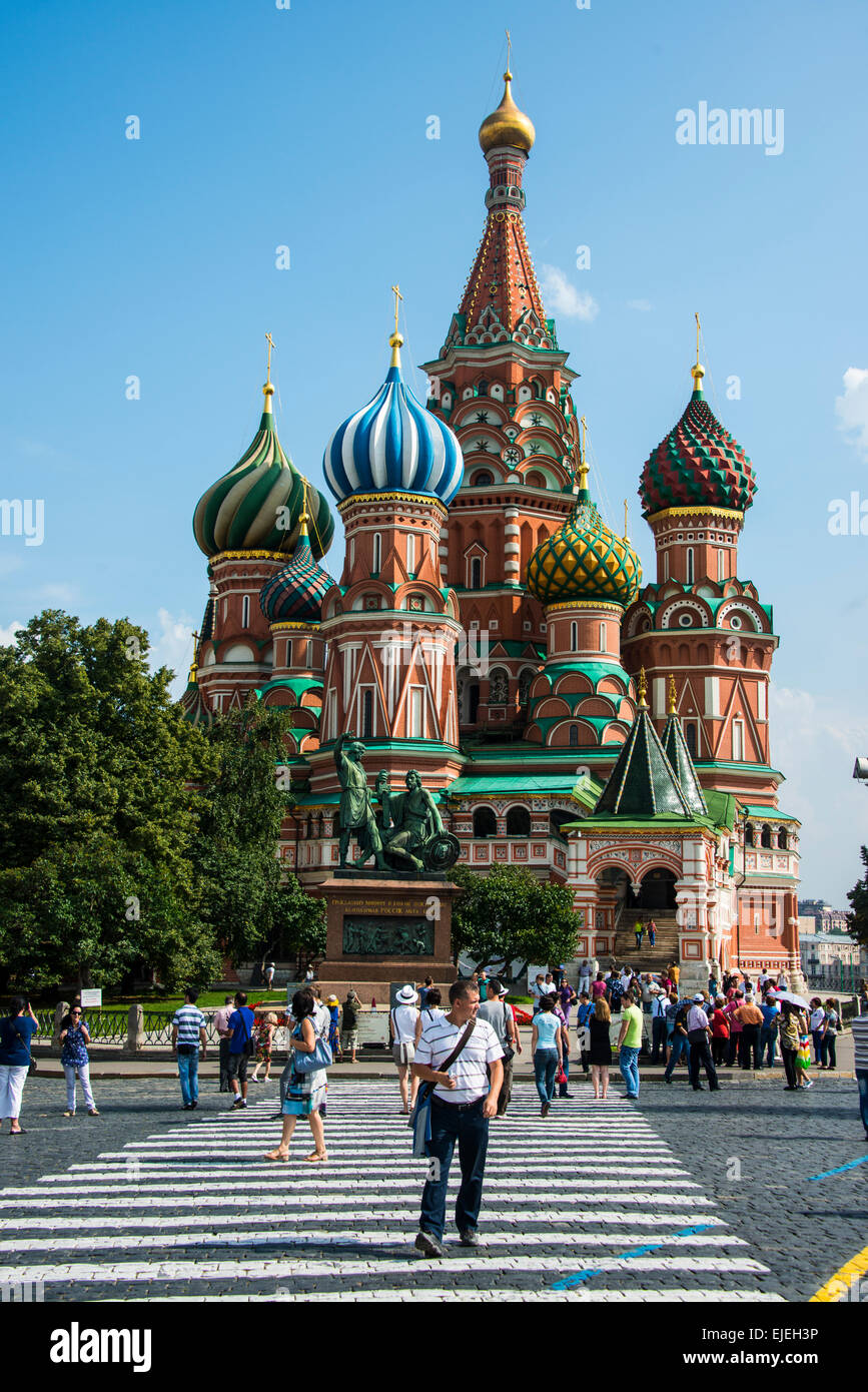 St. Basilius-Kathedrale auf dem Roten Platz, Moskau, Russland Stockfoto