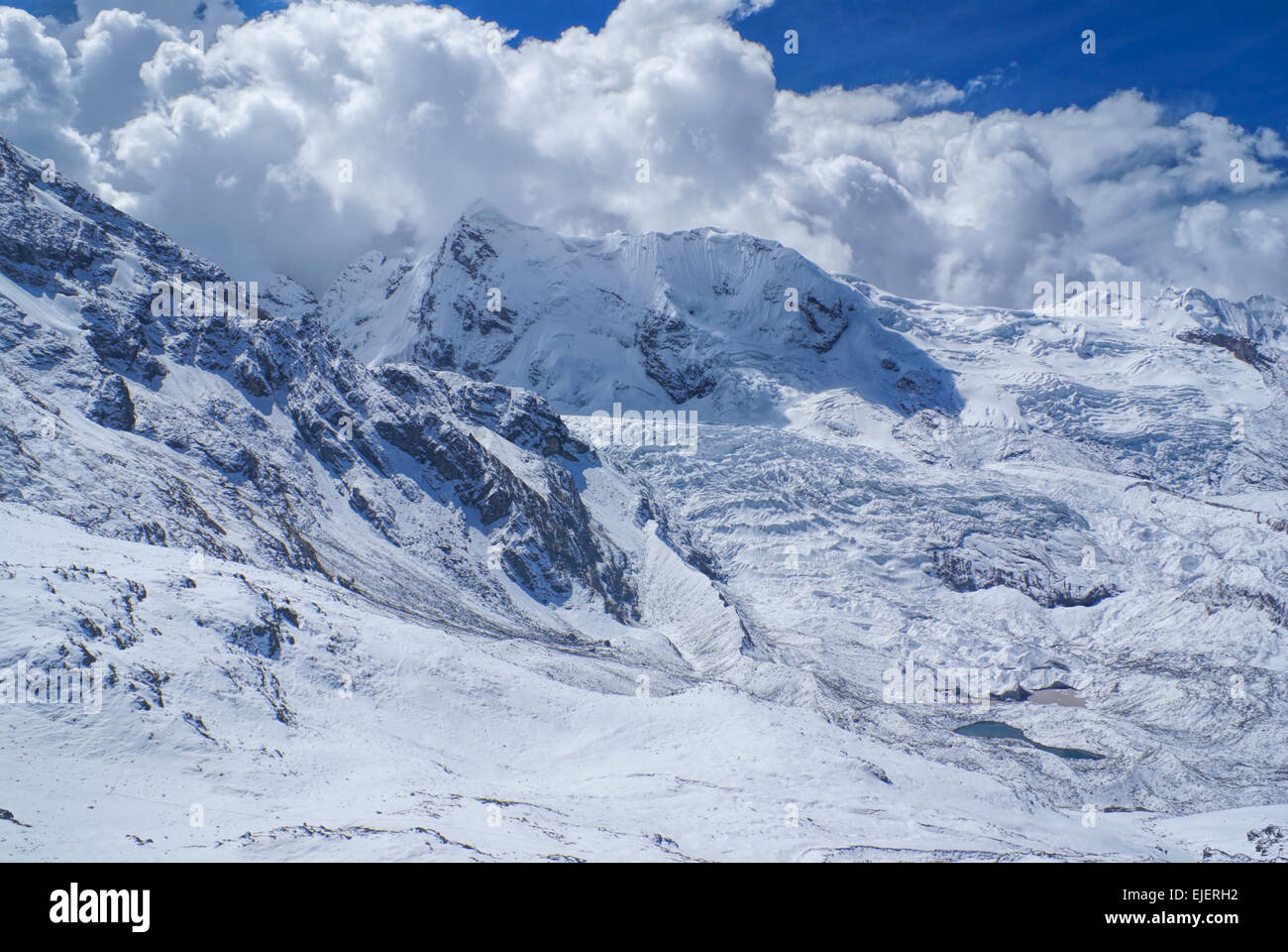 Malerische Aussicht auf großer Höhe südamerikanischen Anden in Peru, Ausangate Stockfoto