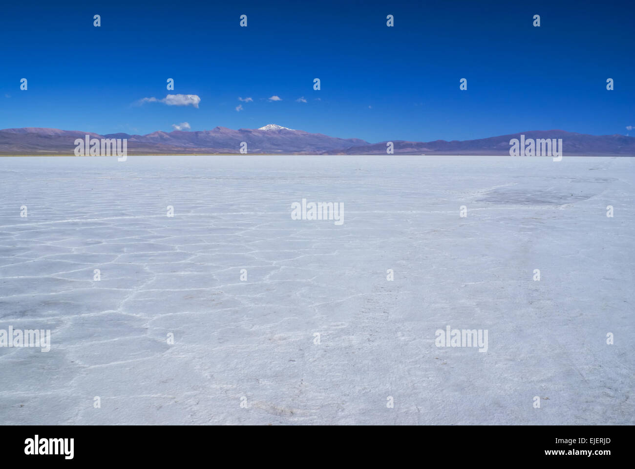Malerische Aussicht auf Salz Flugzeuge Salina Grandes in Argentinien Stockfoto
