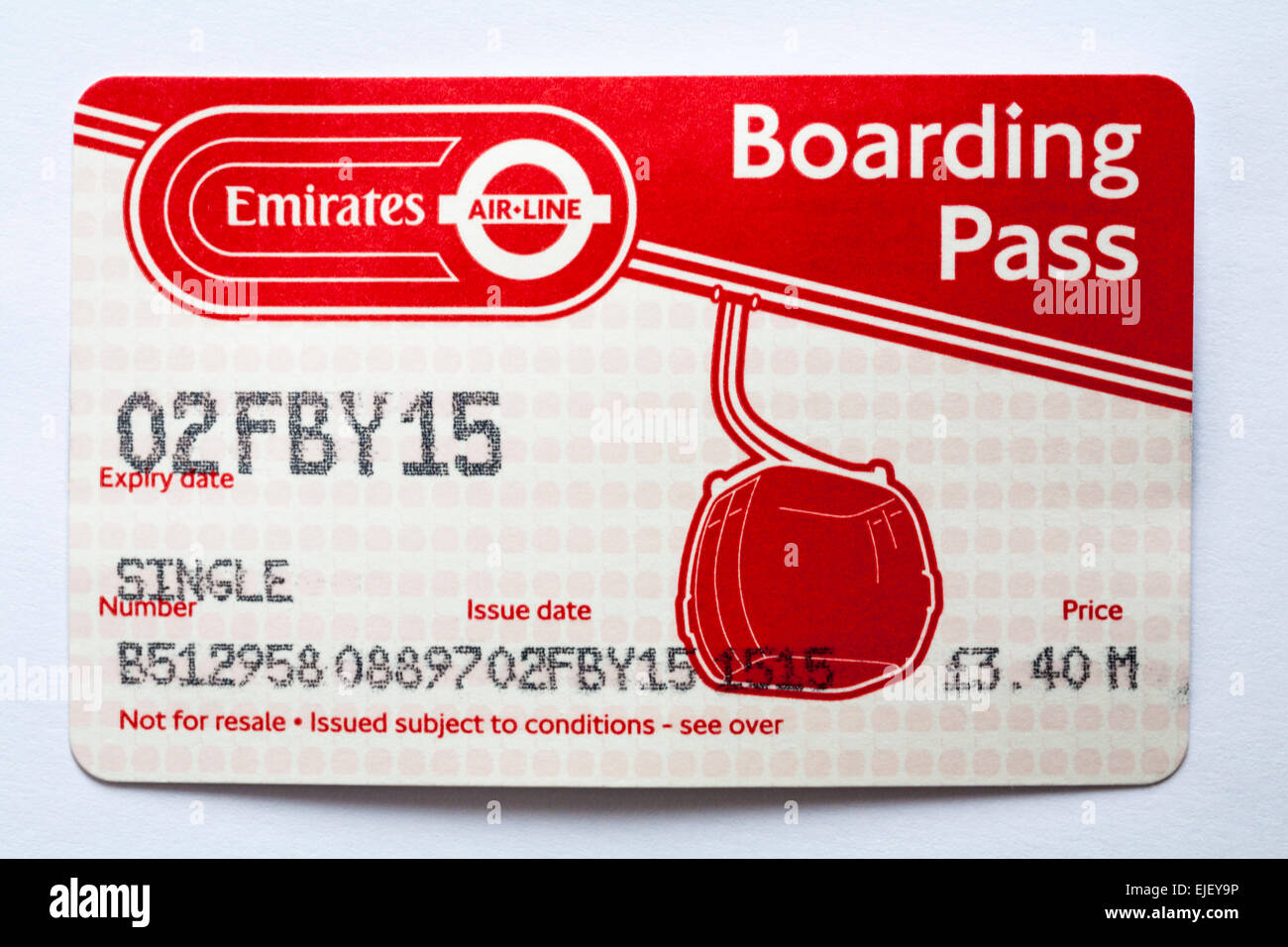 Emirates Air Line Boarding Pass für Seilbahn fahren zwischen Greenwich