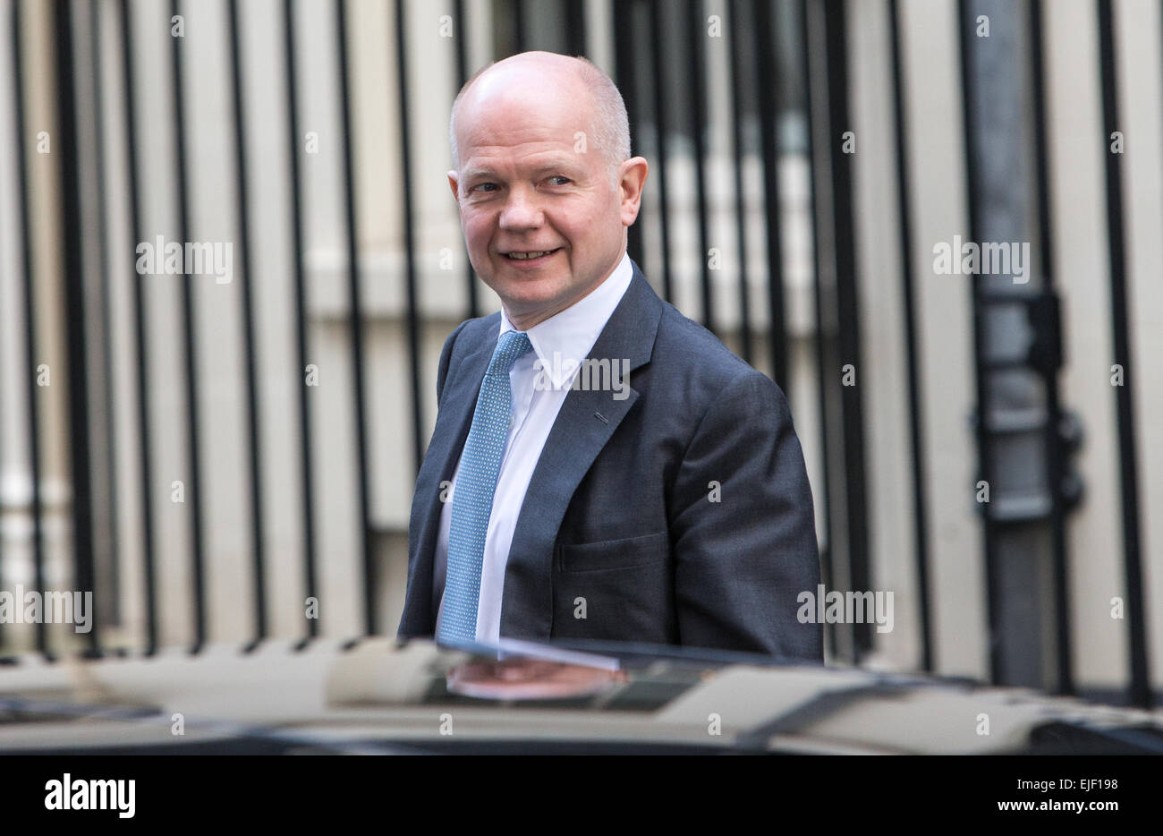 William Hague MP, Führer des House Of Commons, kommt in der Downing Street für eine Kabinettssitzung Stockfoto