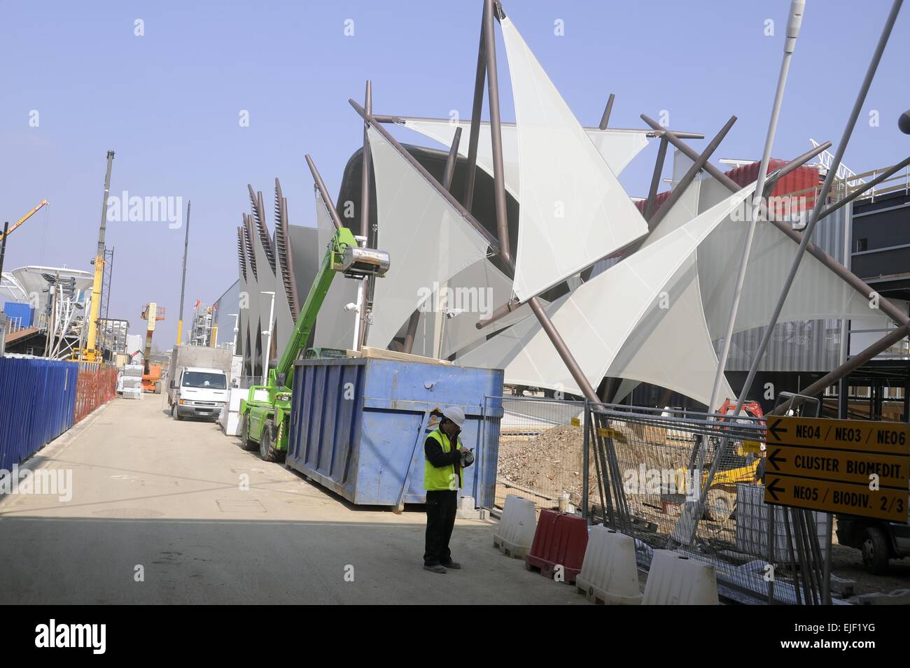 Mailand (Italien), Baustelle der Welt Ausstellung Expo 2015, die Kuwait-Pavillon Stockfoto