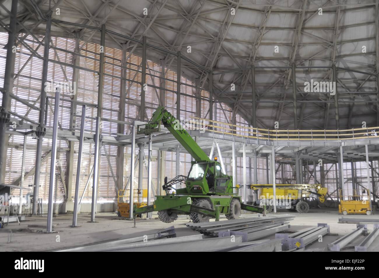 Mailand (Italien), Baustelle der Welt Ausstellung Expo 2015, Innenraum des Pavillons "Zero" Stockfoto