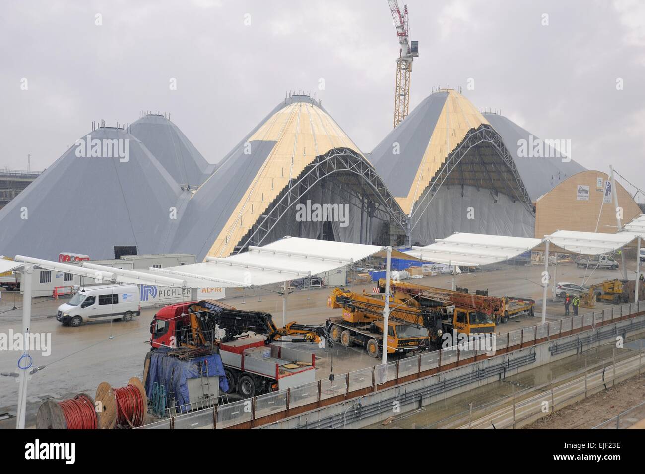 Mailand (Italien), Baustelle der Welt Ausstellung Expo 2015, der Pavillon 'Null' Stockfoto