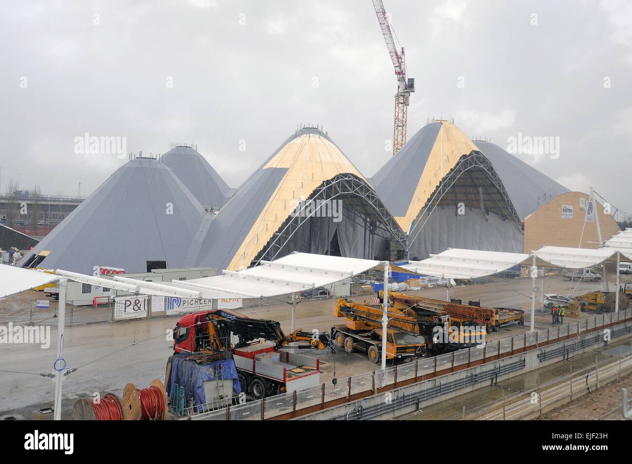 Mailand (Italien), Baustelle der Welt Ausstellung Expo 2015, der Pavillon 'Null' Stockfoto