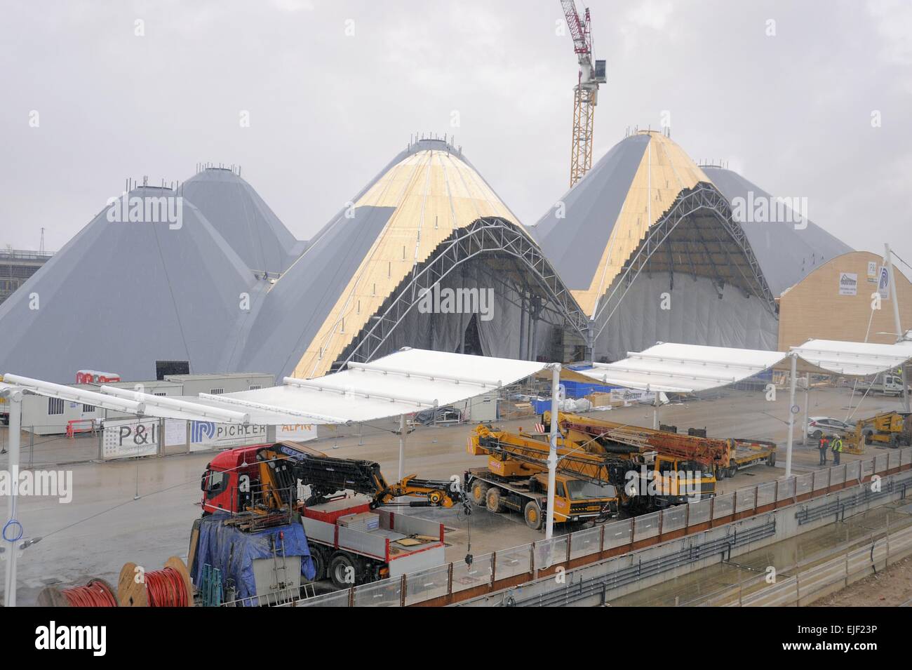 Mailand (Italien), Baustelle der Welt Ausstellung Expo 2015, der Pavillon 'Null' Stockfoto