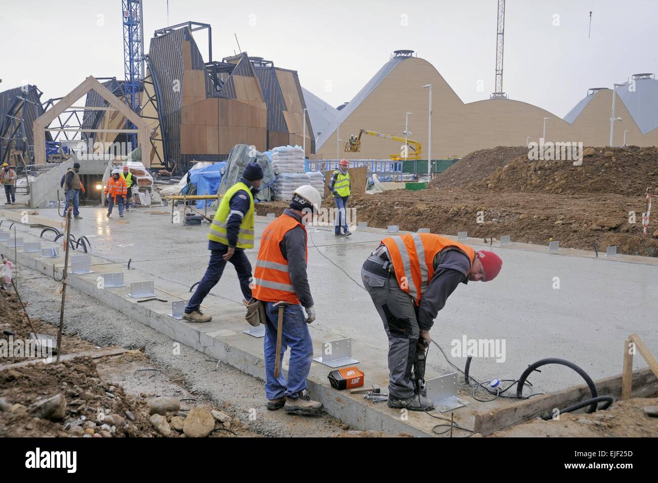 Mailand (Italien), Baustelle der Welt Ausstellung Expo 2015, Pavillon Belgiens Stockfoto