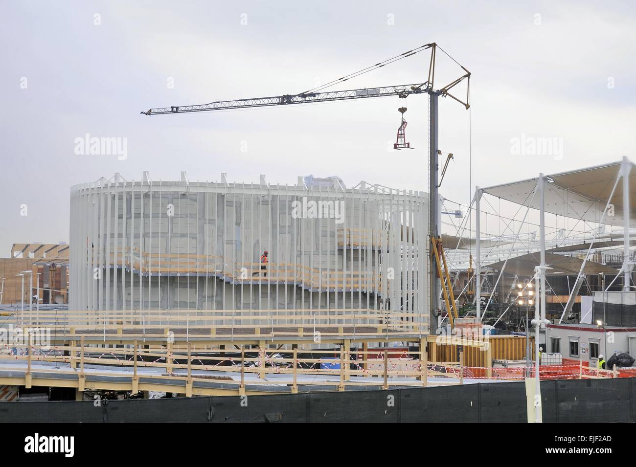 Mailand (Italien), Baustelle der Welt Ausstellung Expo 2015 Stockfoto