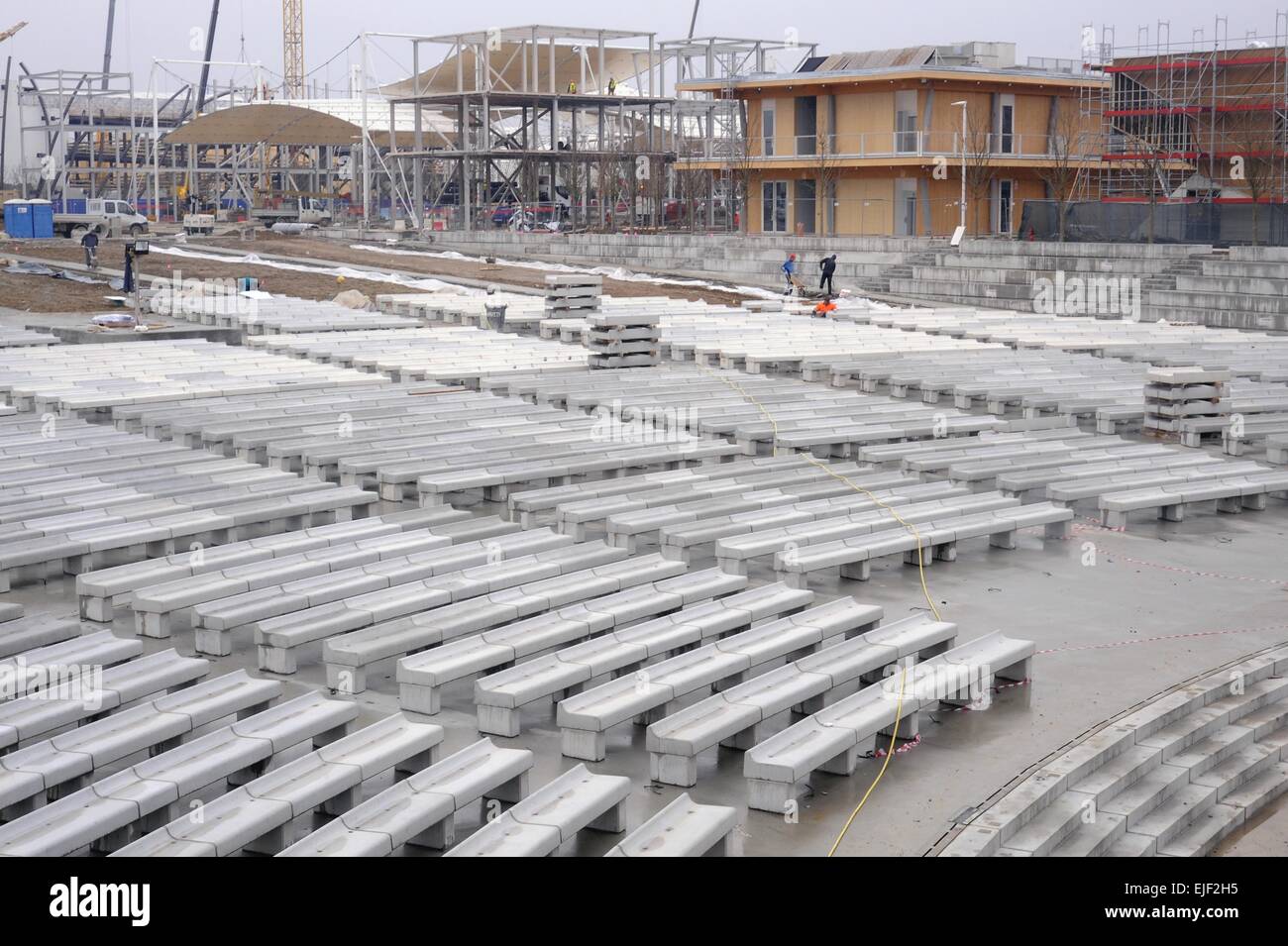 Mailand (Italien), Baustelle der Welt Ausstellung Expo 2015 Stockfoto