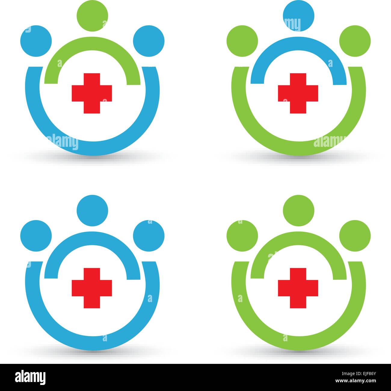 Vektor-Symbol Gesundheit und Gemeinschaft Stock Vektor