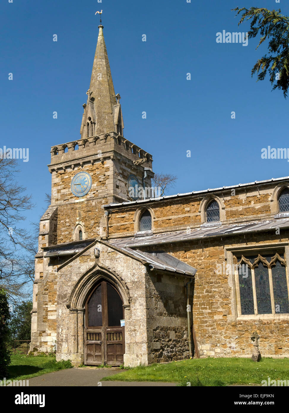 Kirche der Hl. Maria der Jungfrau, Burrough auf dem Hügel, Leicestershire, England, UK. Stockfoto