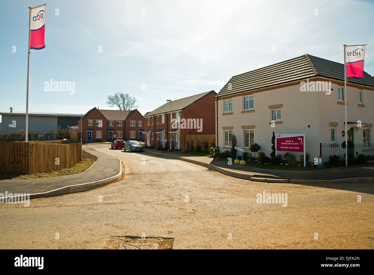 Neubaugebiet in Northamptonshire Stockfoto