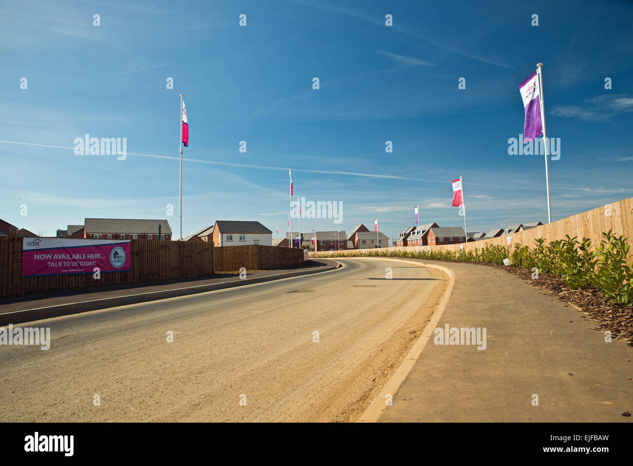 Neubaugebiet in Northamptonshire Stockfoto