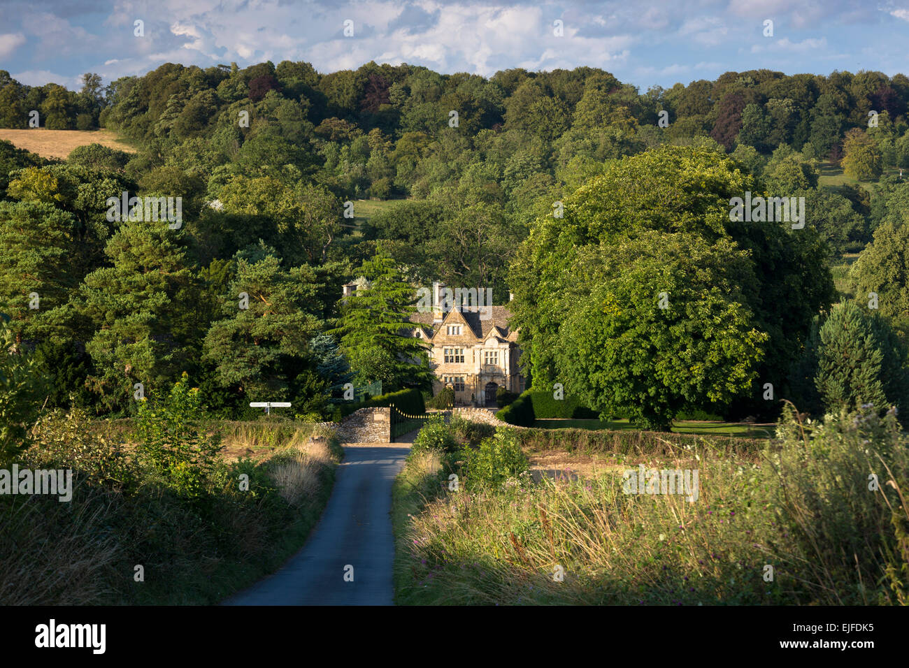 Oberen Schlachtung Manor House, großen Landsitz in Upper Slaughter in Cotswolds, Gloucestershire, UK Stockfoto