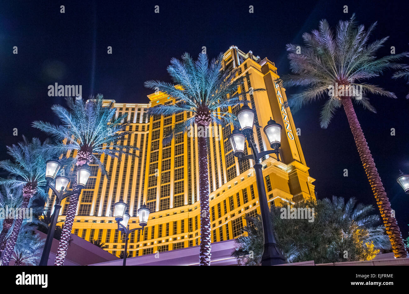 Das Palazzo Hotel and Casino in Las Vegas Stockfotografie Alamy