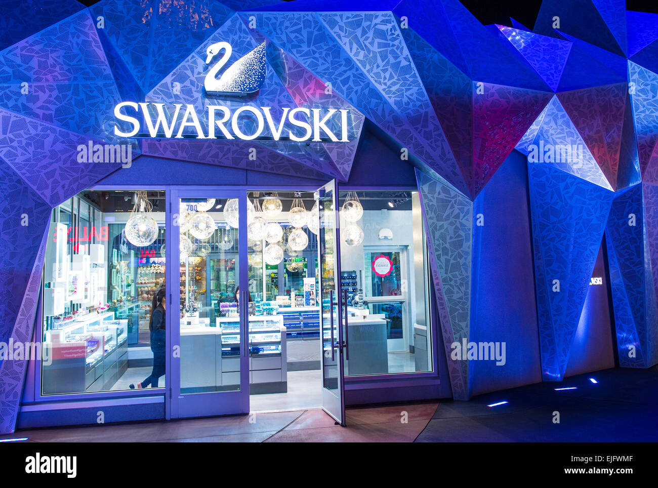 Der Swarovski Shop in Las Vegas Stockfoto