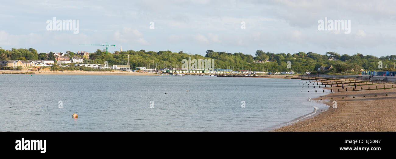 Panoramablick vom Knoten Point St Helens Isle Of Wight Bembridge Hafen Stockfoto