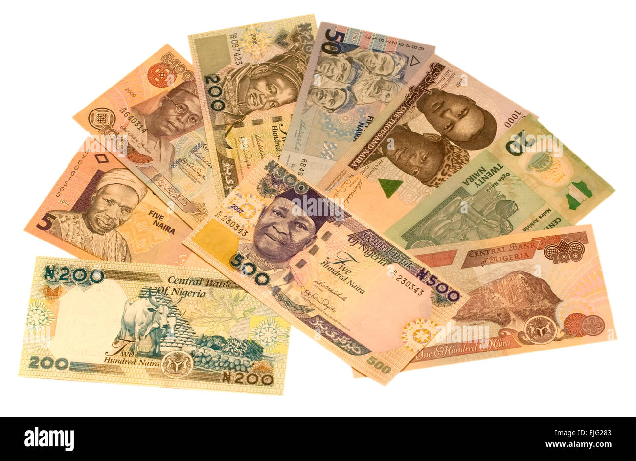 Naira ist die Währung von Nigeria Stockfoto