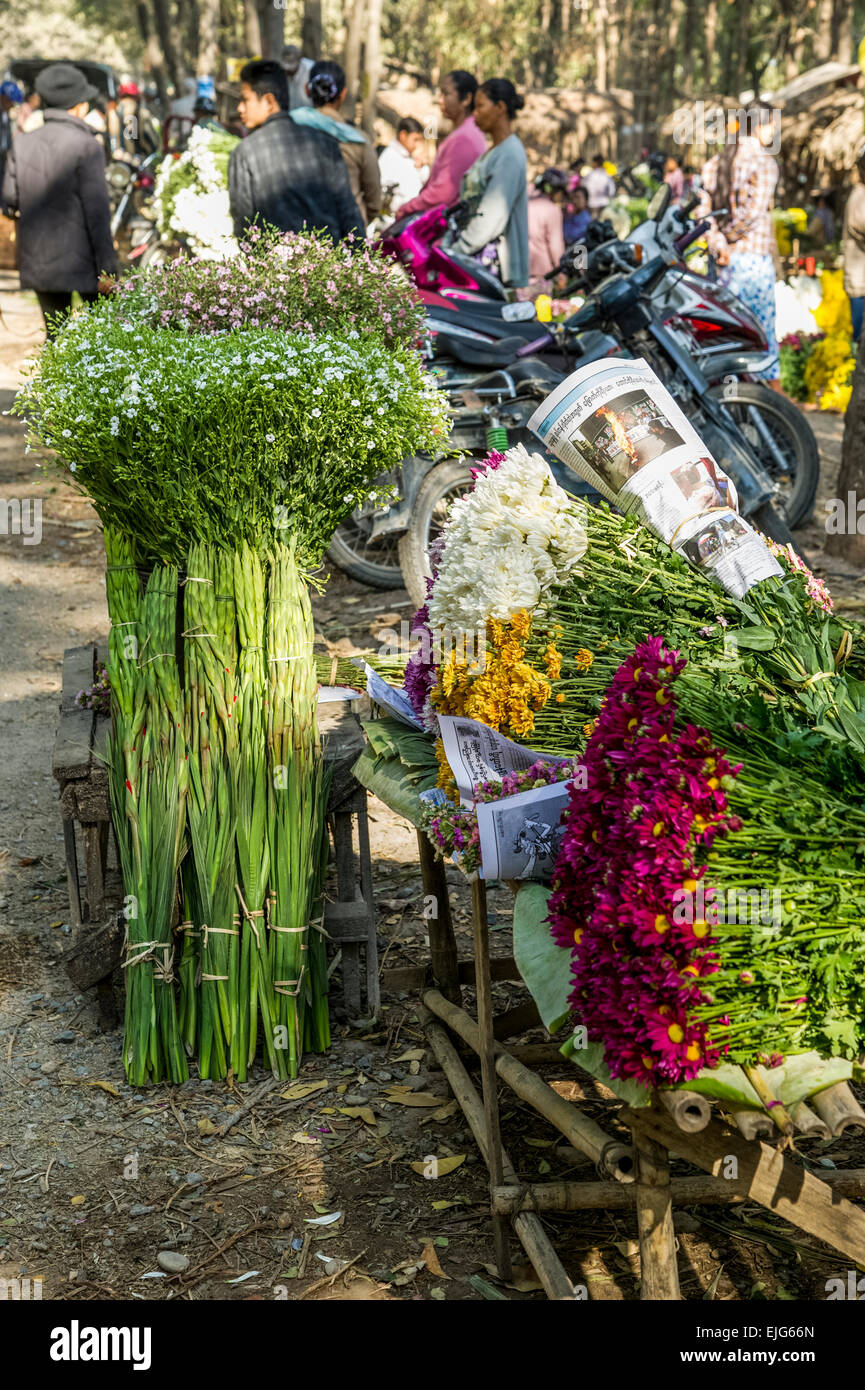 Flower Market Street Szene Stockfotografie Alamy