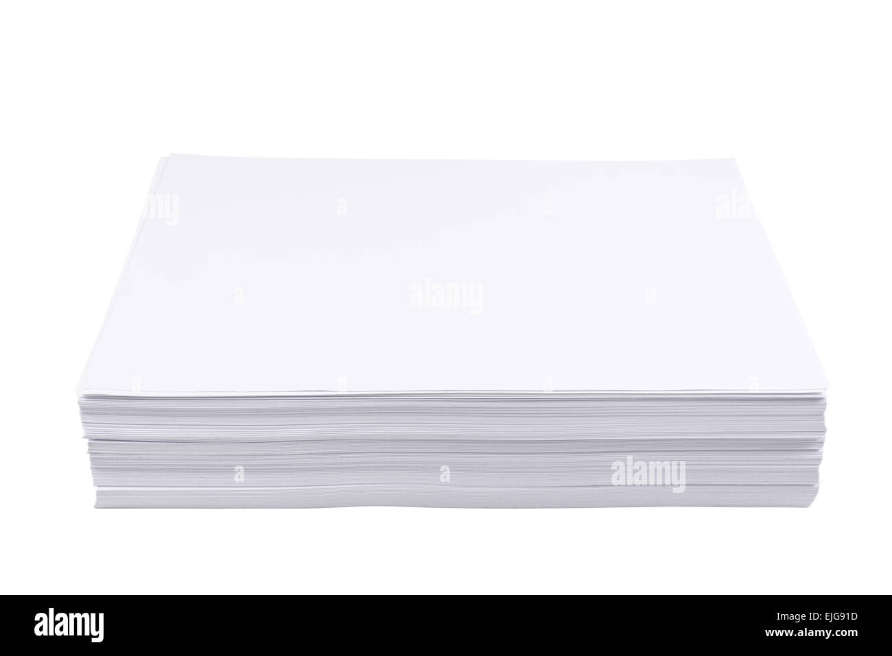 Stapel von a4 Blatt weißes Papier Stockfoto