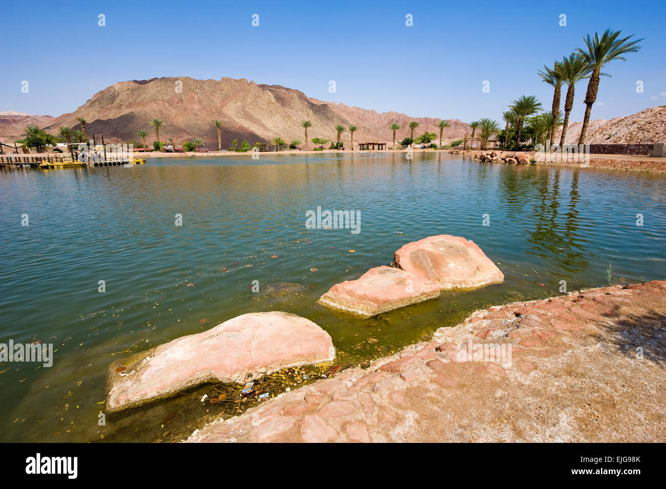 Timna-See im Timna Park im südlichen Negev-Wüste in Israel Stockfoto