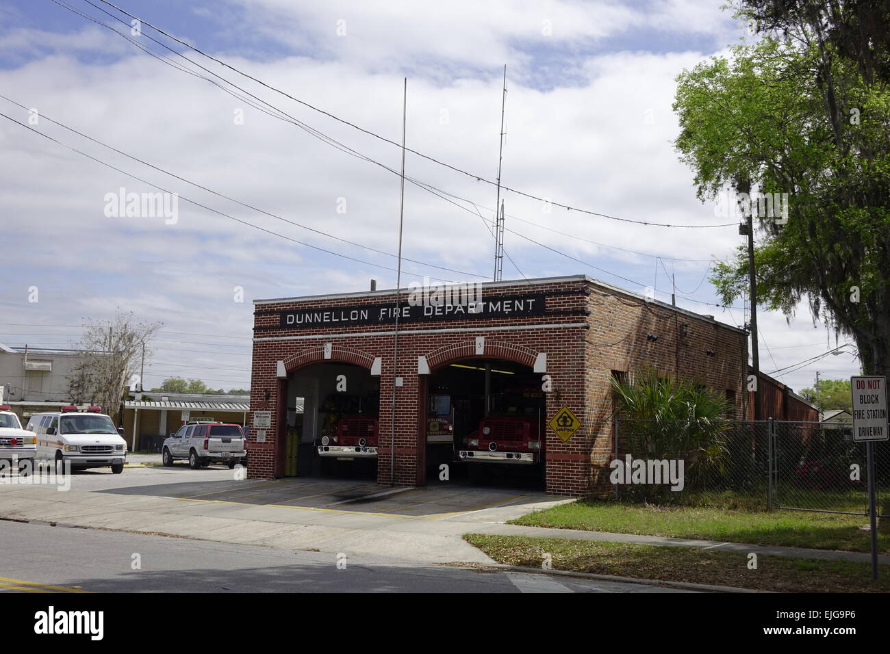 Dunnellon Feuerwehr. Marion County, Florida Stockfoto