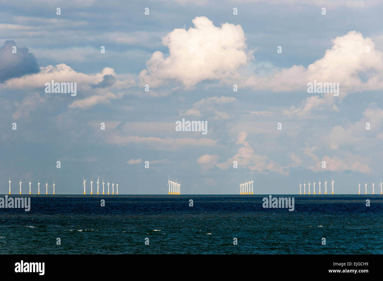 Offshore-Windpark Thanet. Stockfoto
