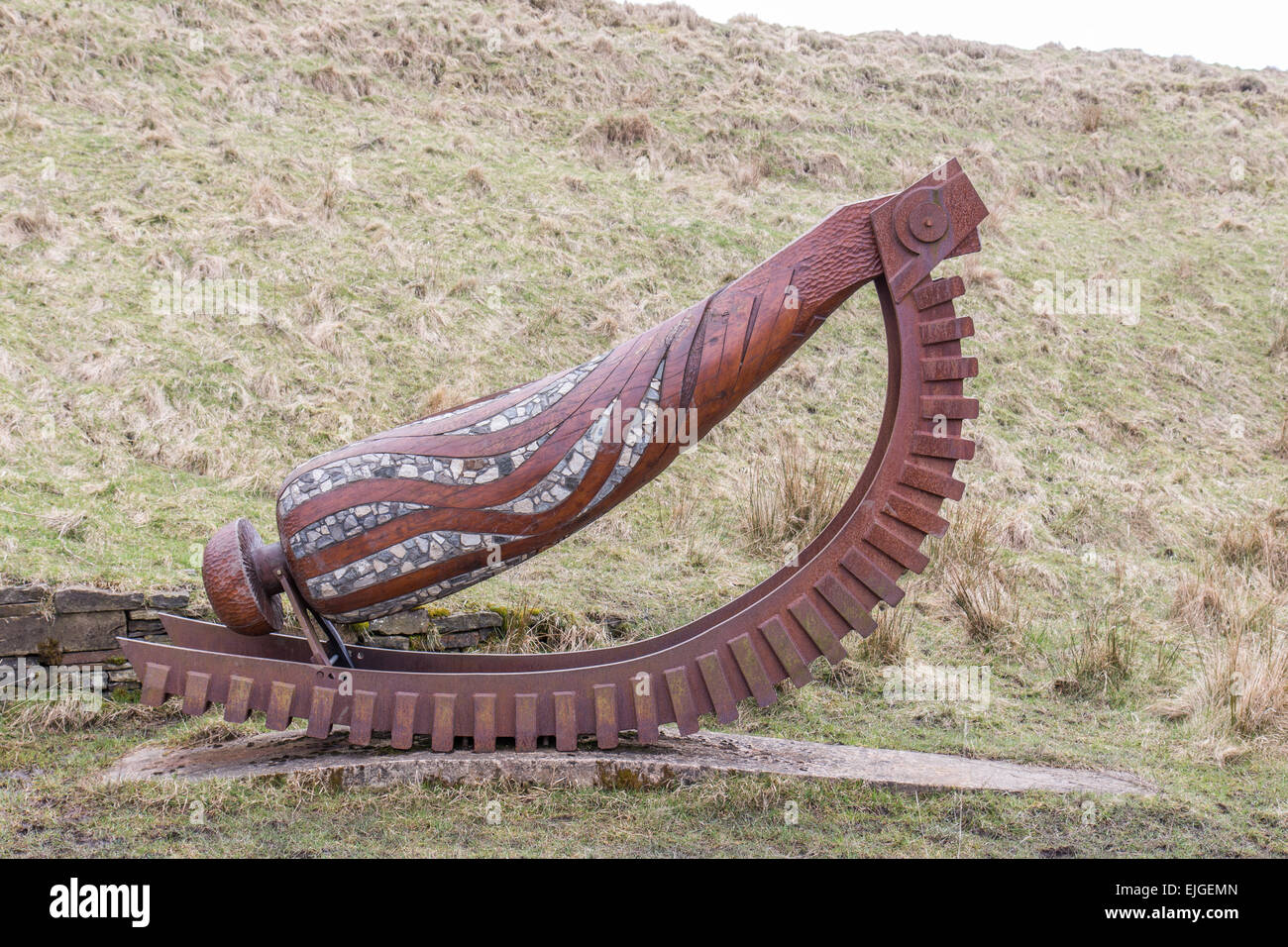 Irwell Vale, in der Nähe von Rawtenstall, England - Überrest-Könige Stockfoto