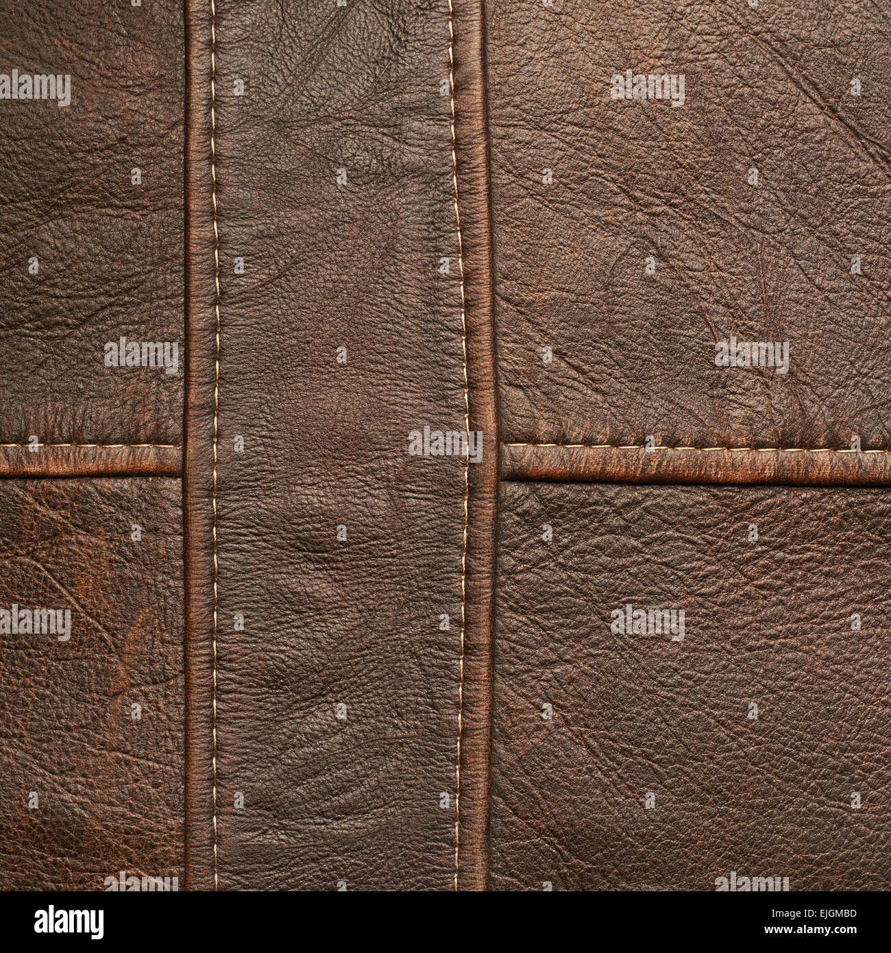 Braun Leder Material fragment Stockfoto
