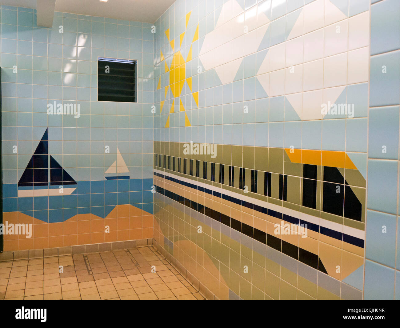 Einrichtung von öffentlichen Toiletten in Dawlish, Devon Stockfoto