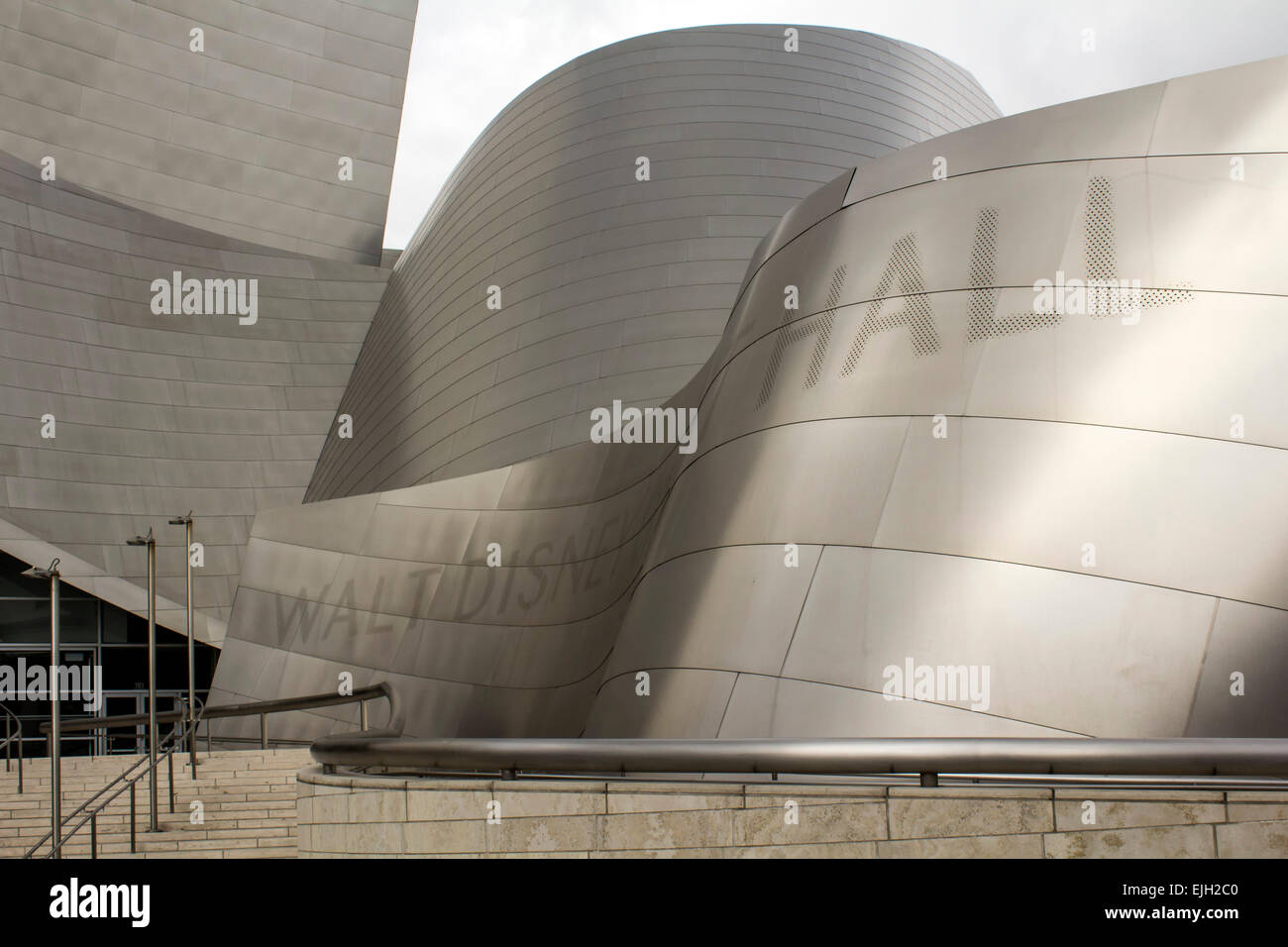 Detail, Walt Disney Concert Hall (Architekt Frank Gehry), Los Angeles, Kalifornien USA Stockfoto