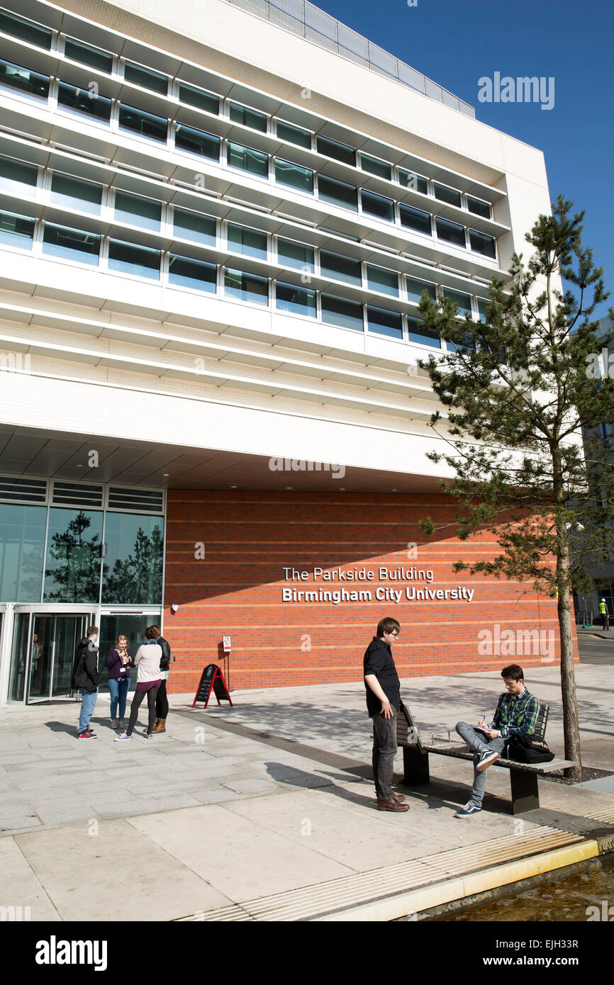 Das Parkside Gebäude, Birmingham City University neben Millennium Point, Curzon Street, Eastside, Birmingham Stockfoto