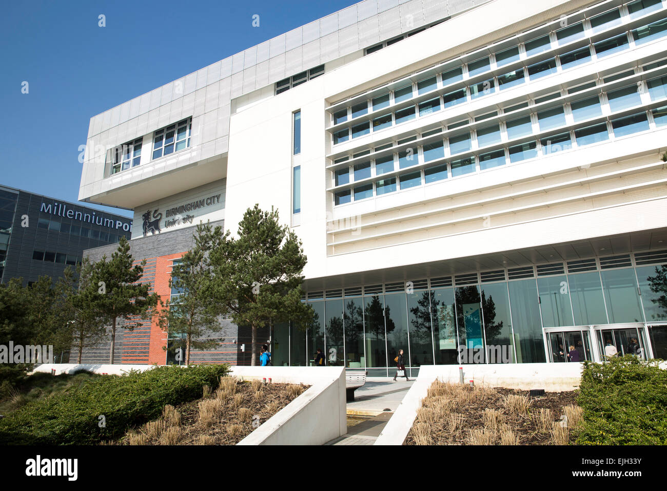 Das Parkside Gebäude, Birmingham City University neben Millennium Point, Curzon Street, Eastside, Birmingham Stockfoto