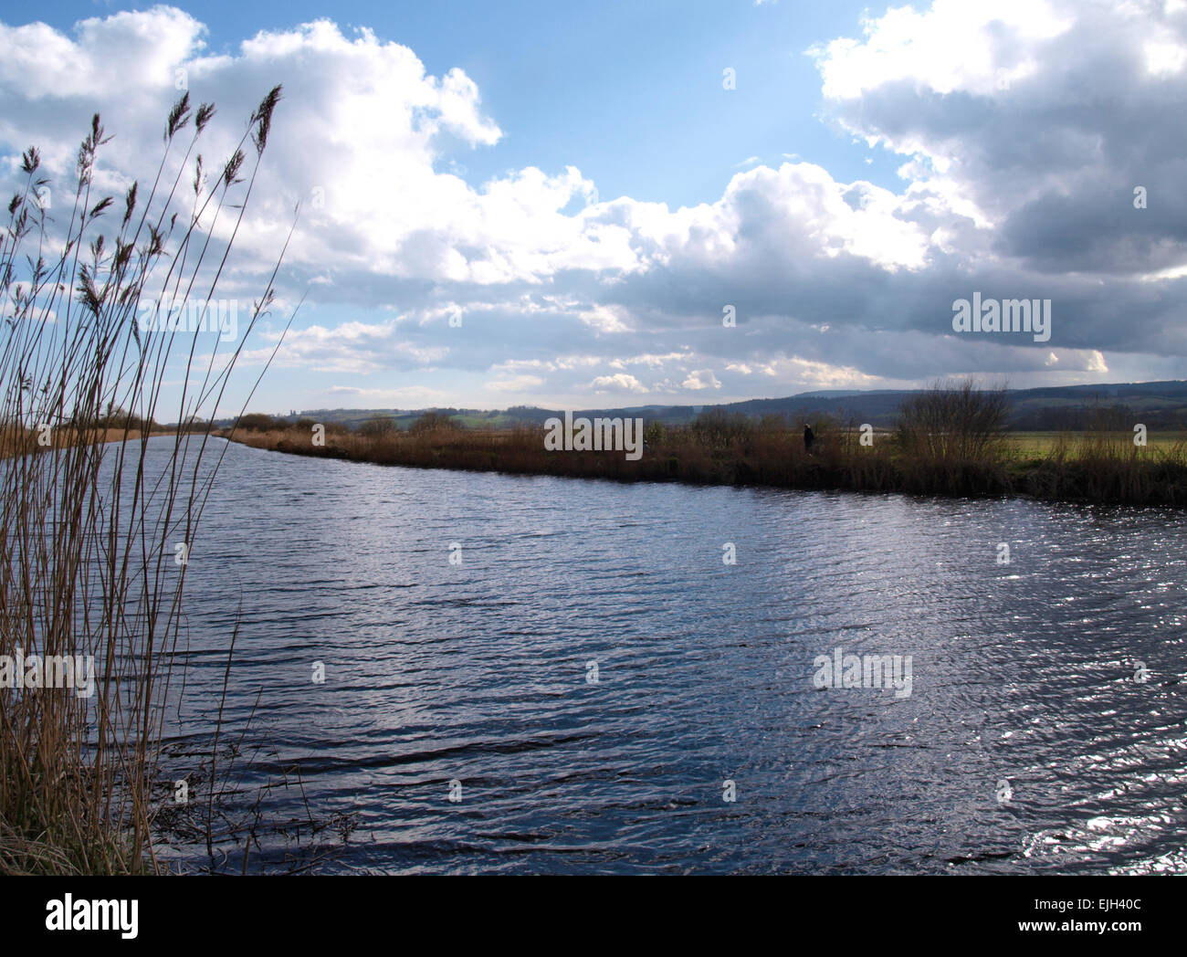 Exeter Kanal an einem kalten Frühlingstag, Devon, UK Stockfoto