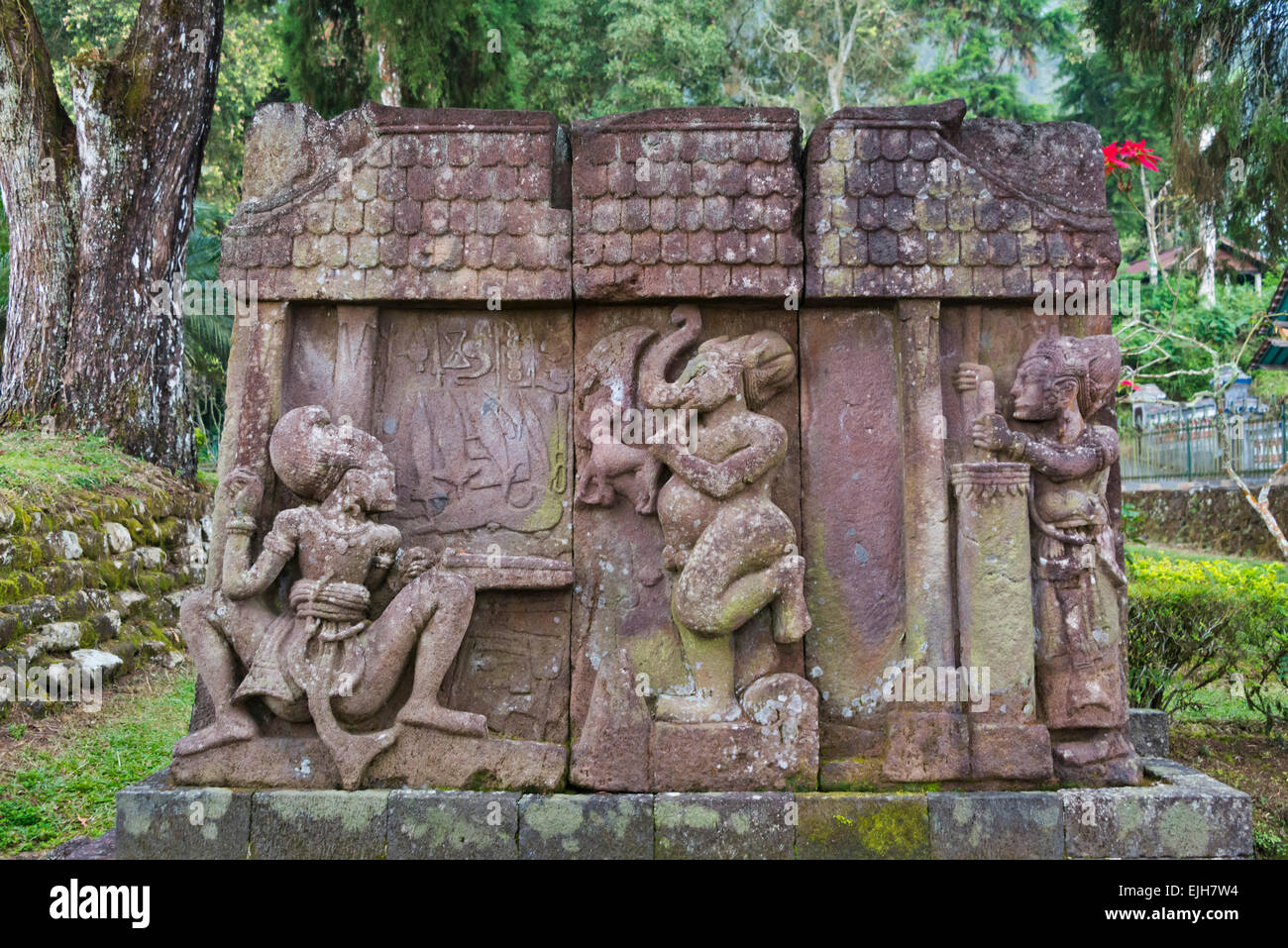 Sukuh Tempel, Solo, Java, Indonesien Stockfoto