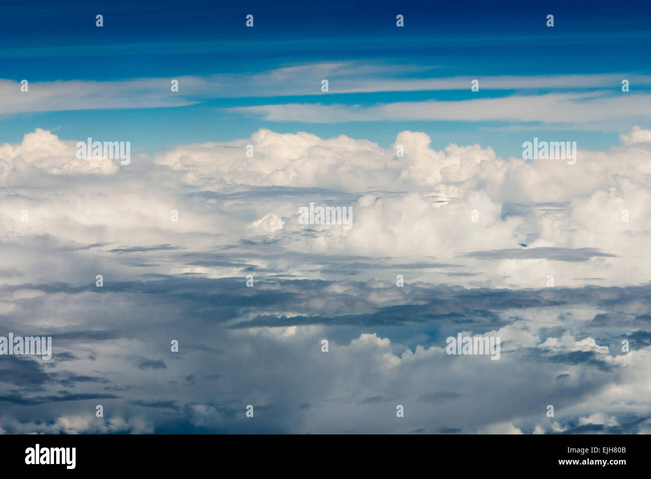 Luftaufnahme von Wolken, Indonesien Stockfoto